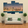 United Arab Emirates Downtown of Dubai in the sunset Multi panel canvas wall art