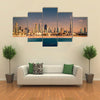 United Arab Emirates Downtown of Dubai in the sunset Multi panel canvas wall art