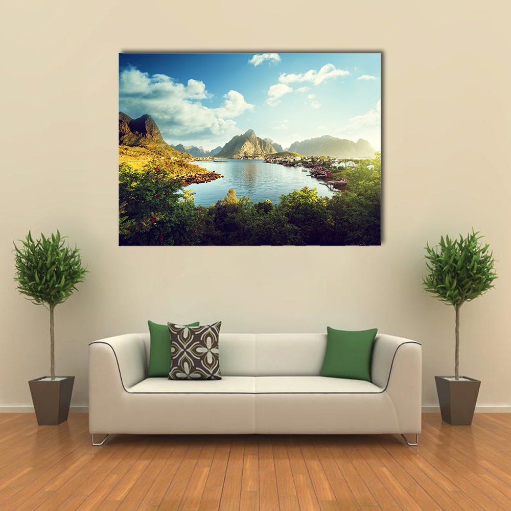 Reine Village, Lofoten Islands, Norway multi panel canvas wall art