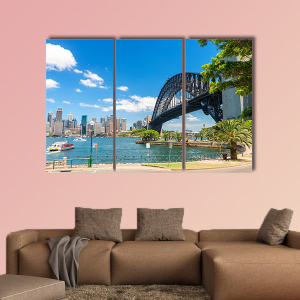 Sydney Harbor Bridge, New South Wales, Australia multi panel canvas wall art