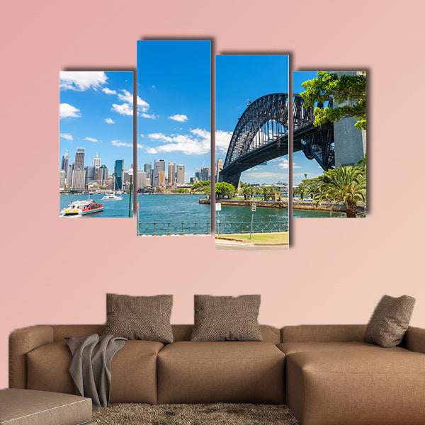 Sydney Harbor Bridge, New South Wales, Australia multi panel canvas wall art