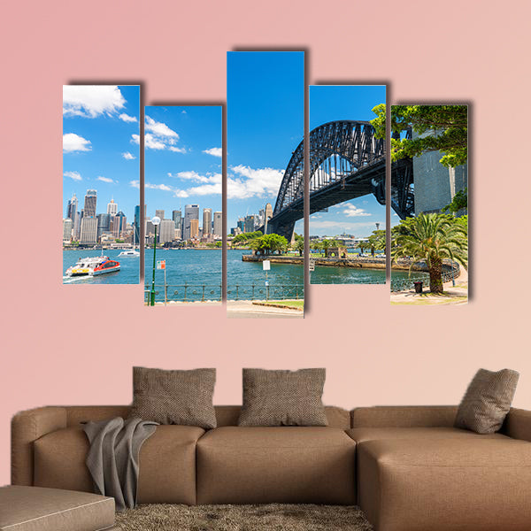 Sydney Harbor Bridge, New South Wales, Australia multi panel canvas wall art