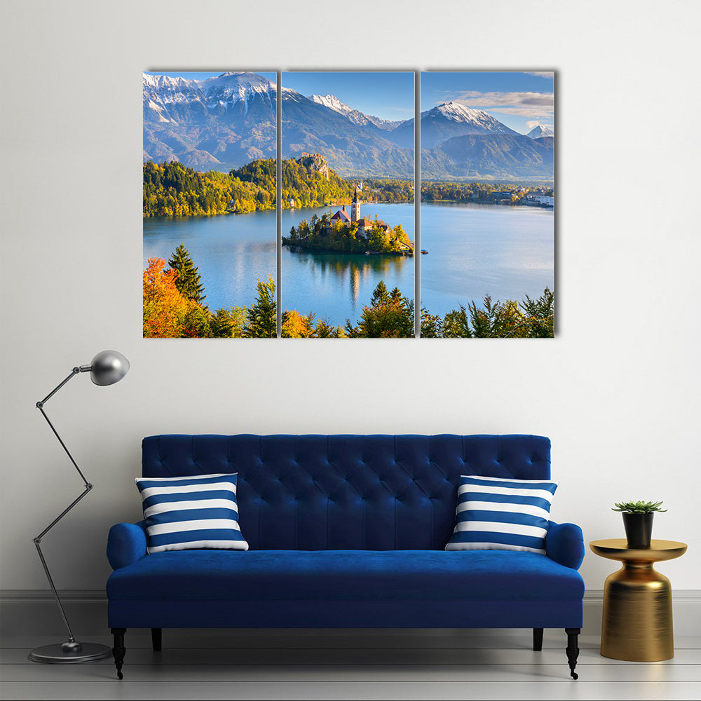 Lake Bled, A Beautiful Capture, Slovenia, Multi Panel Canvas Wall Art