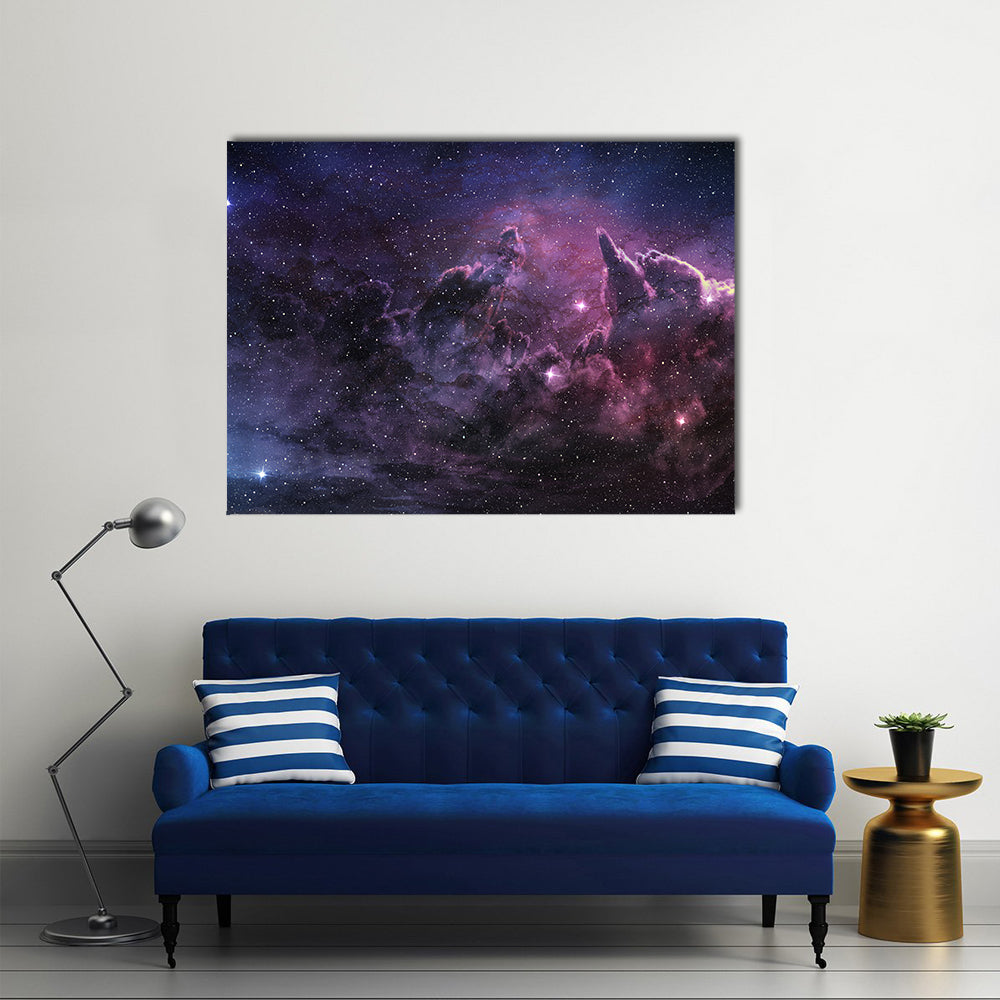 The Cosmic Luster In Nebula Multi Panel Canvas Wall Art