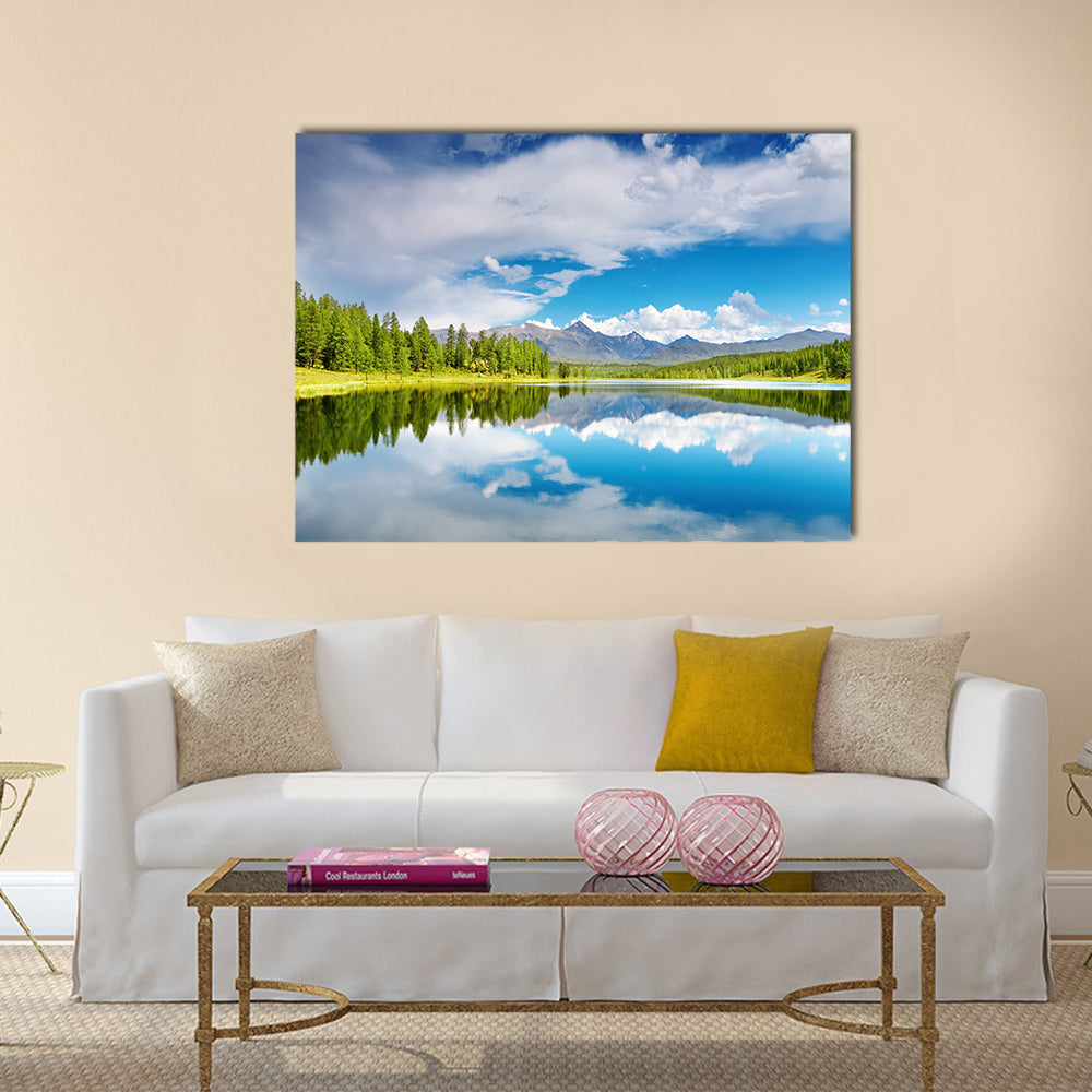 Beautiful lake in Altai mountains multi panel canvas wall art