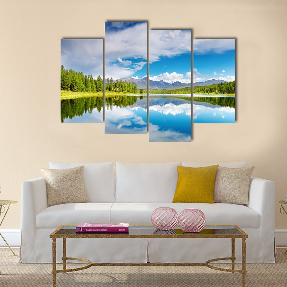 Beautiful lake in Altai mountains multi panel canvas wall art