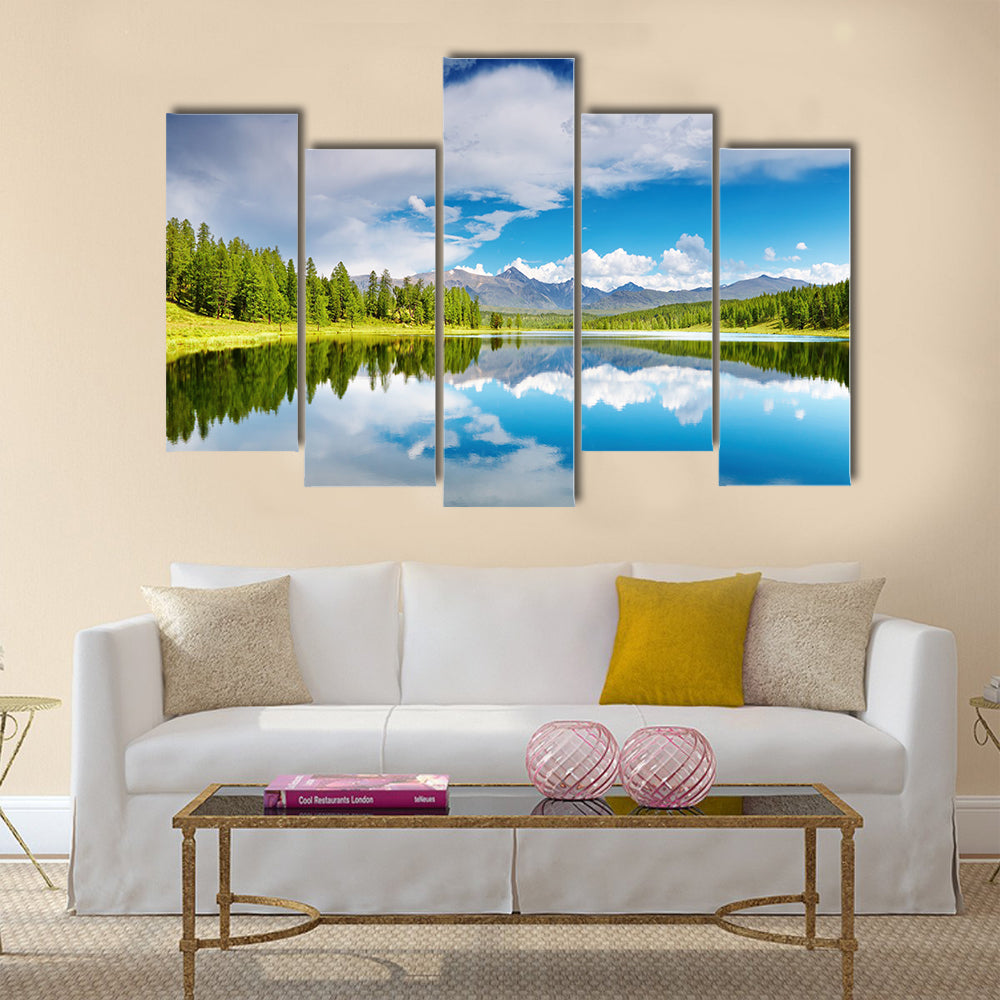 Beautiful lake in Altai mountains multi panel canvas wall art