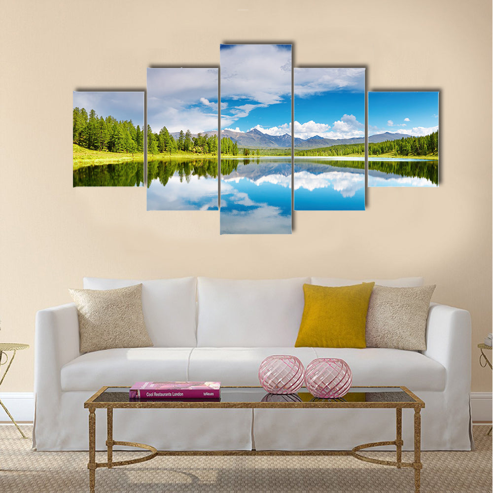 Beautiful lake in Altai mountains multi panel canvas wall art