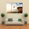 Cliff Jumping into the Ocean at Sunset, Outdoor Adventure Lifestyle Multi Panel Canvas Wall Art