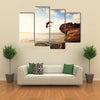 Cliff Jumping into the Ocean at Sunset, Outdoor Adventure Lifestyle Multi Panel Canvas Wall Art