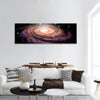 Spiral Galaxy in deep spcae, panoramic canvas wall art