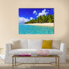 Beach on the tropical island clear blue water multi panel canvas wall art