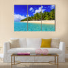 Beach on the tropical island clear blue water multi panel canvas wall art