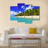 Beach on the tropical island clear blue water multi panel canvas wall art