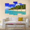 Beach on the tropical island clear blue water multi panel canvas wall art