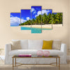 Beach on the tropical island clear blue water multi panel canvas wall art