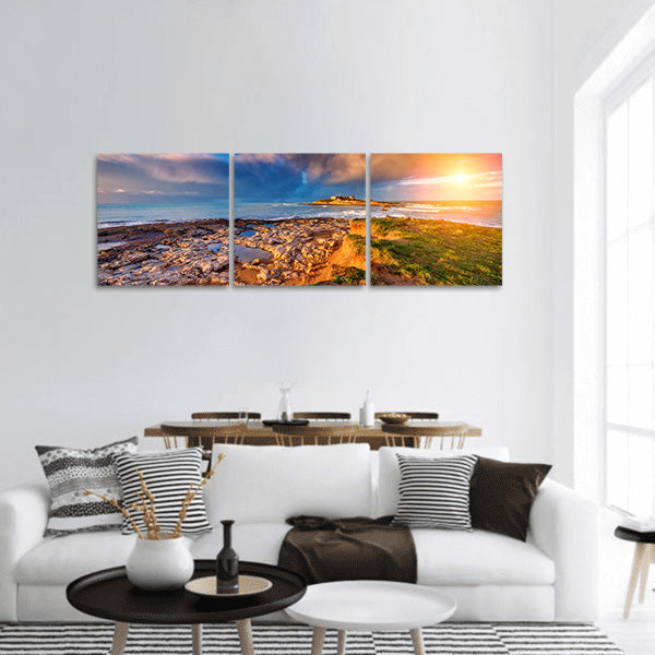 Sola delle Correnti on cape Passero ,scene in Sicilia, Italy Panoramic Canvas Wall Art
