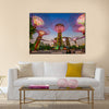 Supertrees at Gardens by the bay. Singapore, Multi Panel Canvas Wall Art