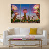 Supertrees at Gardens by the bay. Singapore, Multi Panel Canvas Wall Art