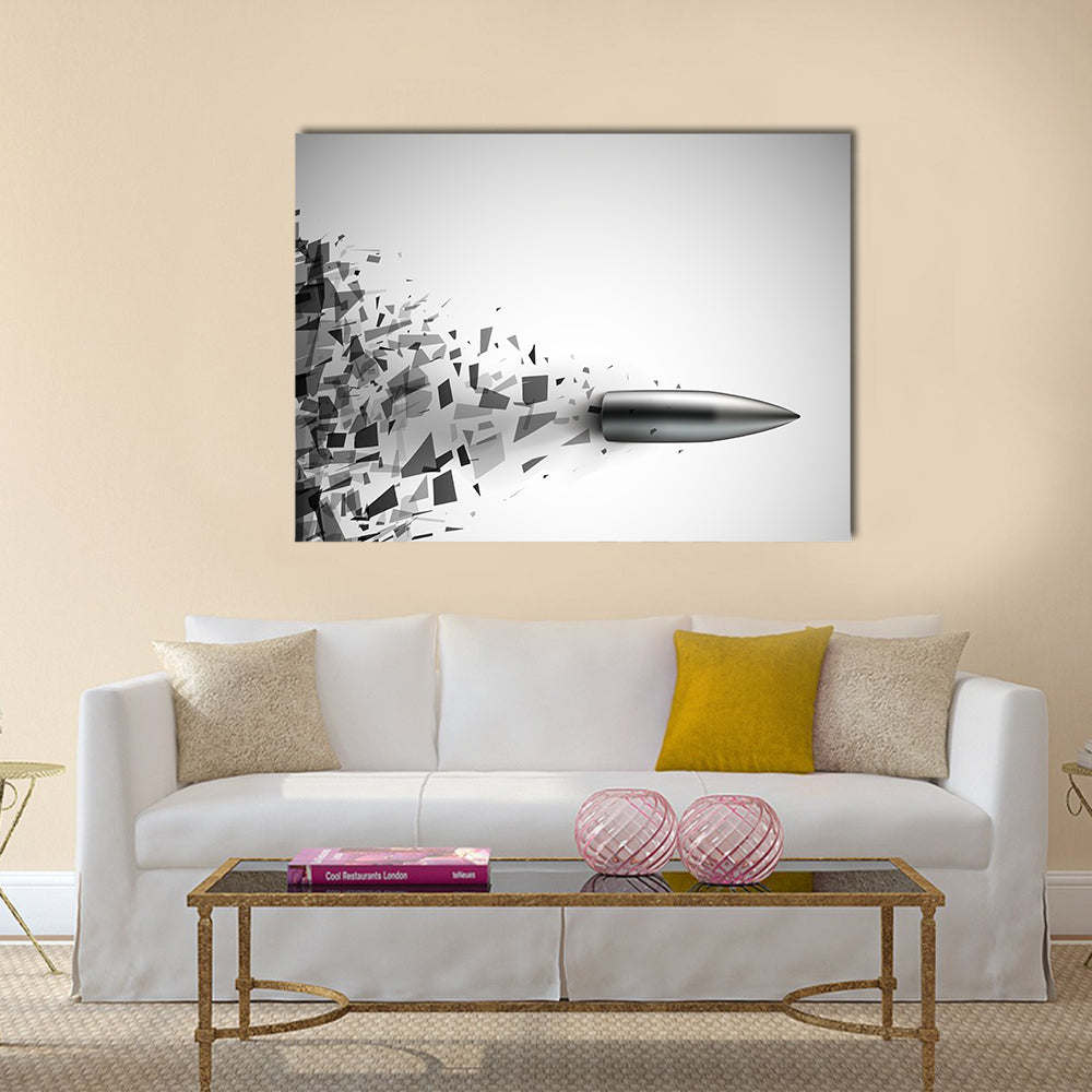 Bullet shot smashed the glass in the splinters. multi panel canvas wall art