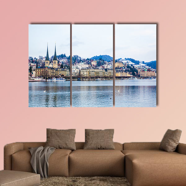 Lucerne cityscape, Switzerland .Multi panel canvas wall art