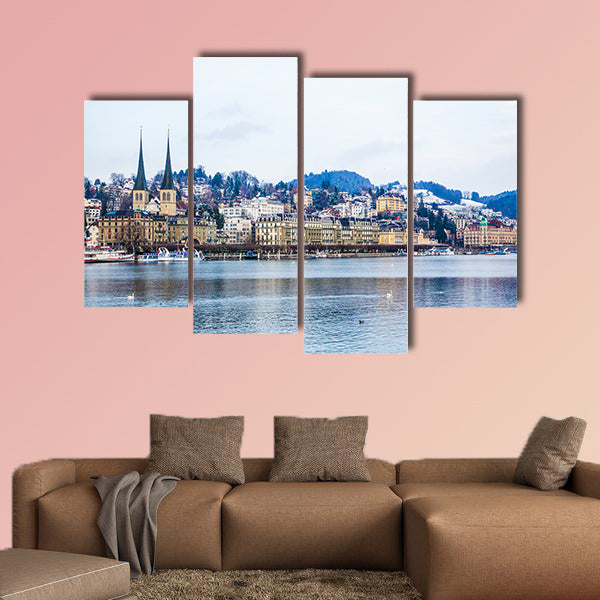 Lucerne cityscape, Switzerland .Multi panel canvas wall art