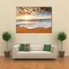 Brilliant ocean beach sunrise Multi panel canvas wall art