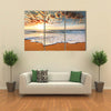 Brilliant ocean beach sunrise Multi panel canvas wall art