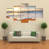 Brilliant ocean beach sunrise Multi panel canvas wall art