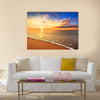 Beautiful tropical sunrise on the beach Multi panel canvas wall art