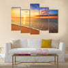 Beautiful tropical sunrise on the beach Multi panel canvas wall art