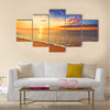 Beautiful tropical sunrise on the beach Multi panel canvas wall art