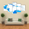 Central America map - highly detailed vector illustration multi panel canvas wall art