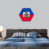 National flag of Haiti hexagonal canvas wall art