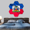 National flag of Haiti hexagonal canvas wall art