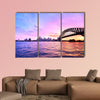 View of Sydney Harbor at twilight multi panel canvas wall art