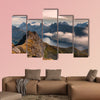 Mountain landscape in the lofoten Norway panoramic view multi panel canvas wall art