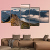 Mountain landscape in the lofoten Norway panoramic view multi panel canvas wall art