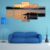 Sunset over Lake Osensjoen near Trysil, Norway multi panel canvas wall art