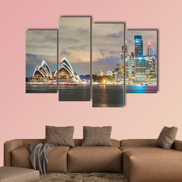 Sydney, Australia. Amazing skyline at dusk .Multi panel canvas wall art