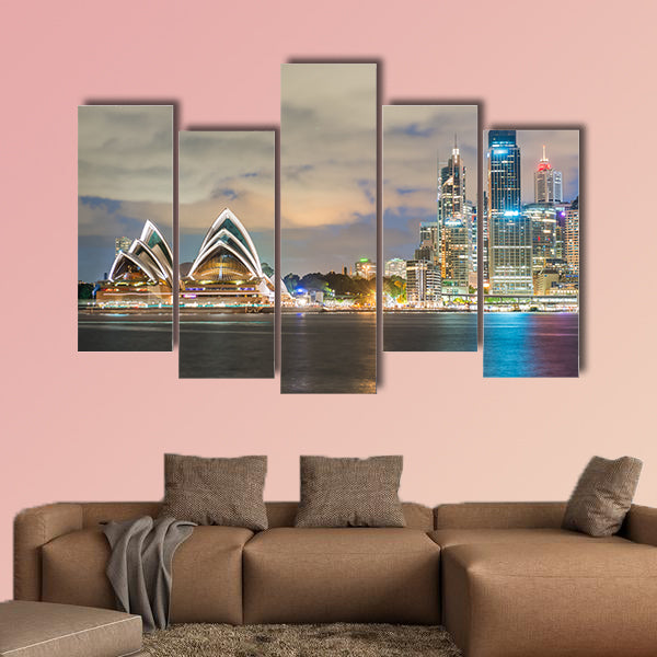Sydney, Australia. Amazing skyline at dusk .Multi panel canvas wall art