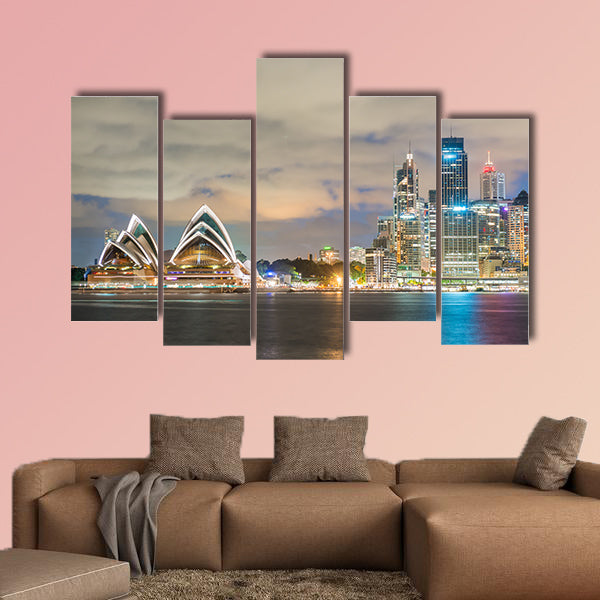 Sydney, Australia, Amazing skyline at dusk multi panel canvas wall art