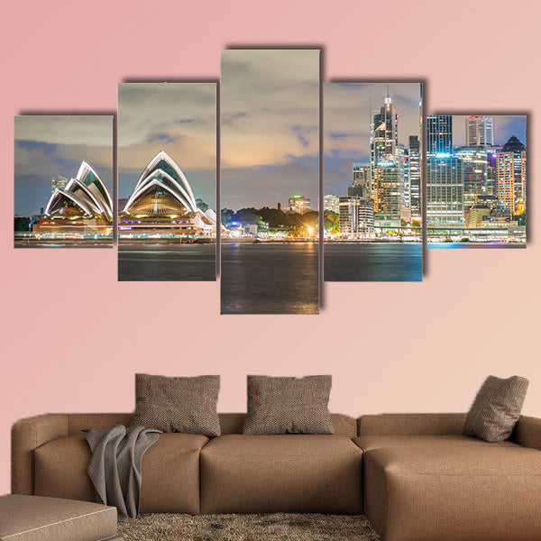 Sydney, Australia. Amazing skyline at dusk .Multi panel canvas wall art