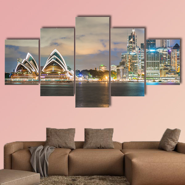 Sydney, Australia, Amazing skyline at dusk multi panel canvas wall art