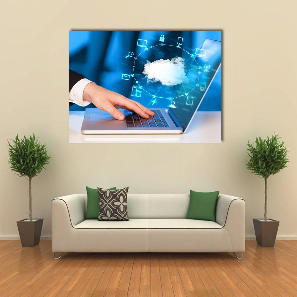 Cloud Computing diagram, new technology concept Multi panel canvas wall art