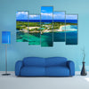 Panoramic view of the Roatan Island, Honduras Multi panel canvas wall art