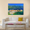 Panoramic view of the old town Budva, Montenegro Multi panel canvas wall art