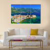 Panoramic view of the old town Budva, Montenegro Multi panel canvas wall art