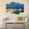 Panoramic view of the old town Budva, Montenegro Multi panel canvas wall art