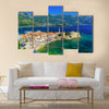 Panoramic view of the old town Budva, Montenegro Multi panel canvas wall art